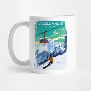 Jackson Hole Wyoming Travel Poster Mug